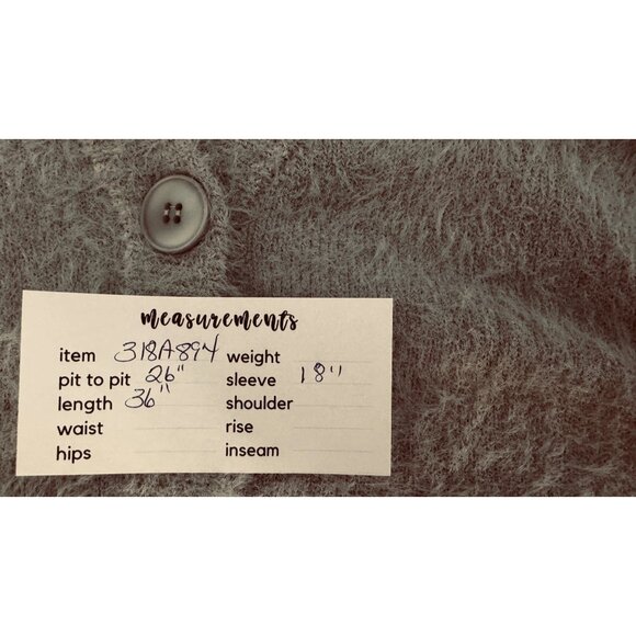 NWT Gibsonlook Medium Soft Gray Button-Front Cardigan Cozy Sweater - Picture 7 of 16